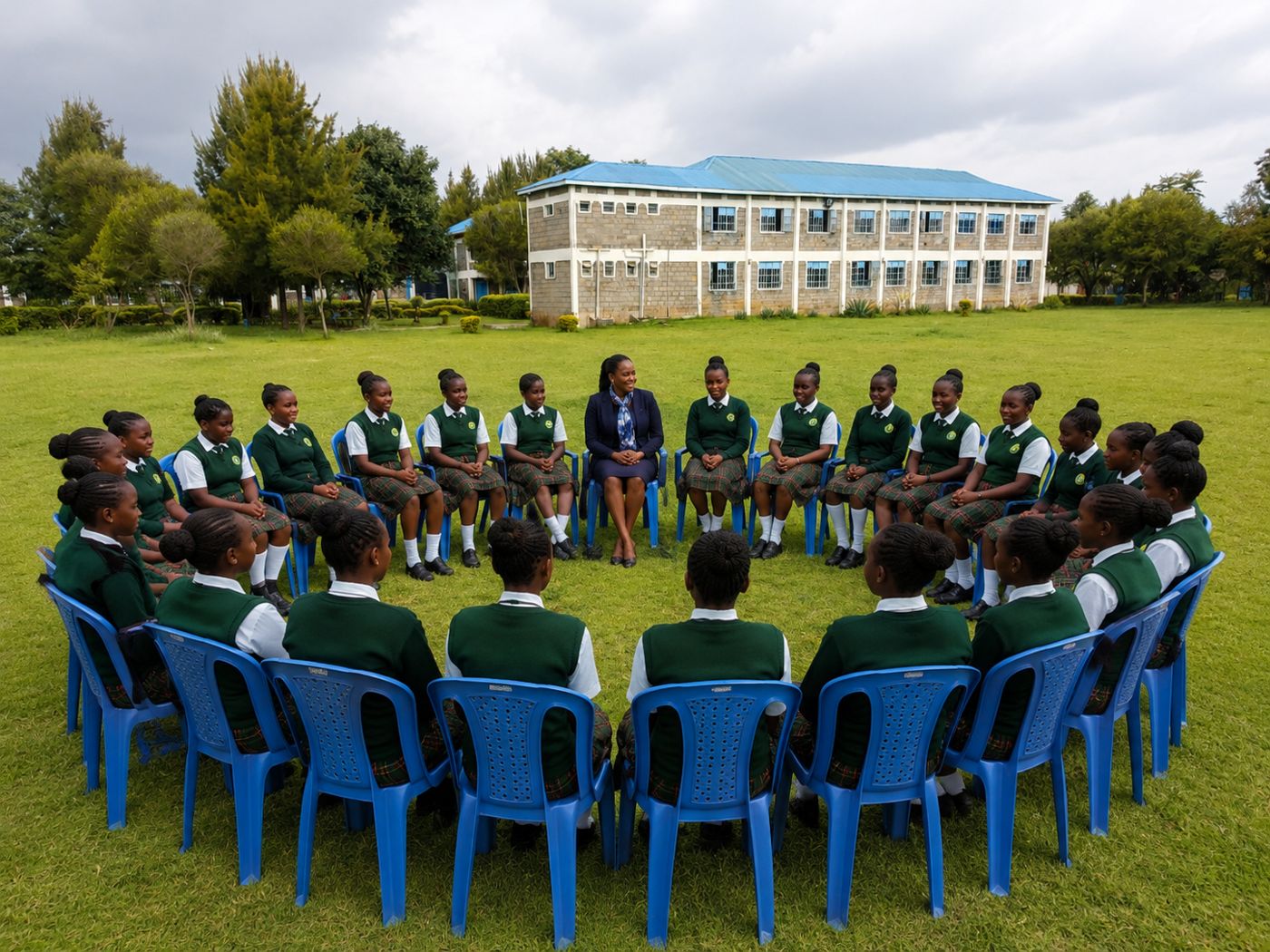 njoro students circle compressed